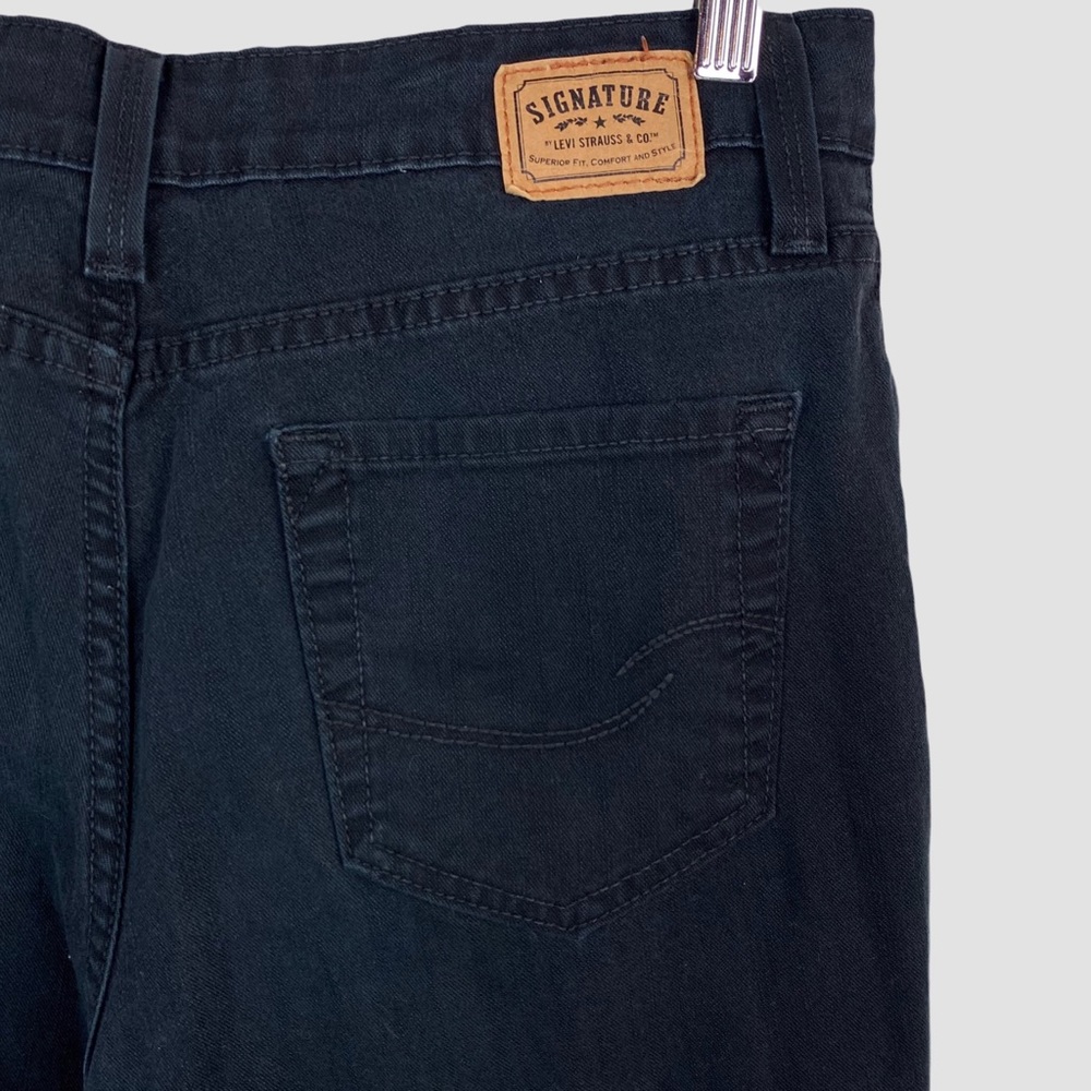 Levi’s At Waist Bootcut Flair Stretchy High Rise Black Denim Jeans 10 L - Picture 5 of 10